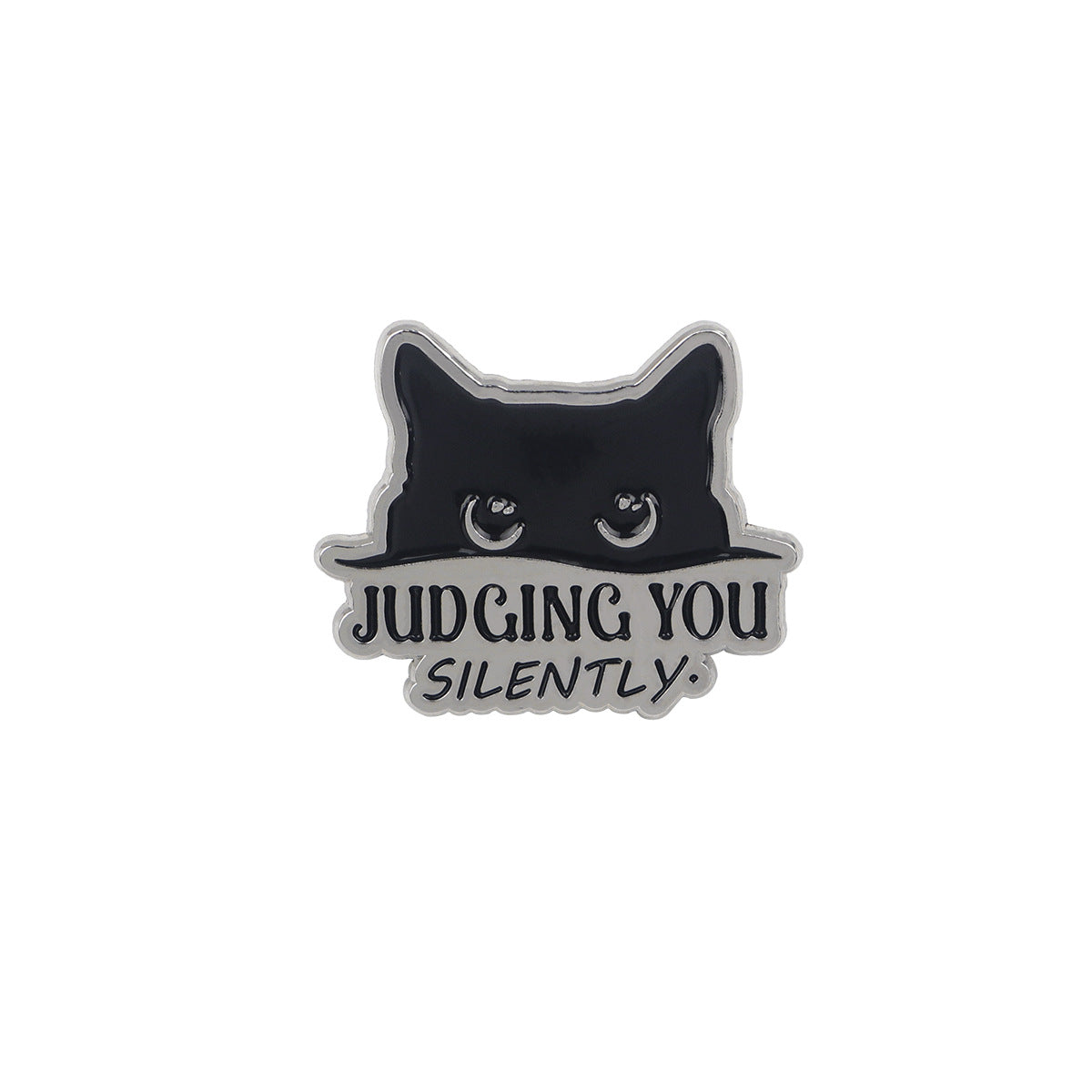 Wholesale Cute Black Cat Brooch Cartoon Metal Badge Clothing Brooch Accessories