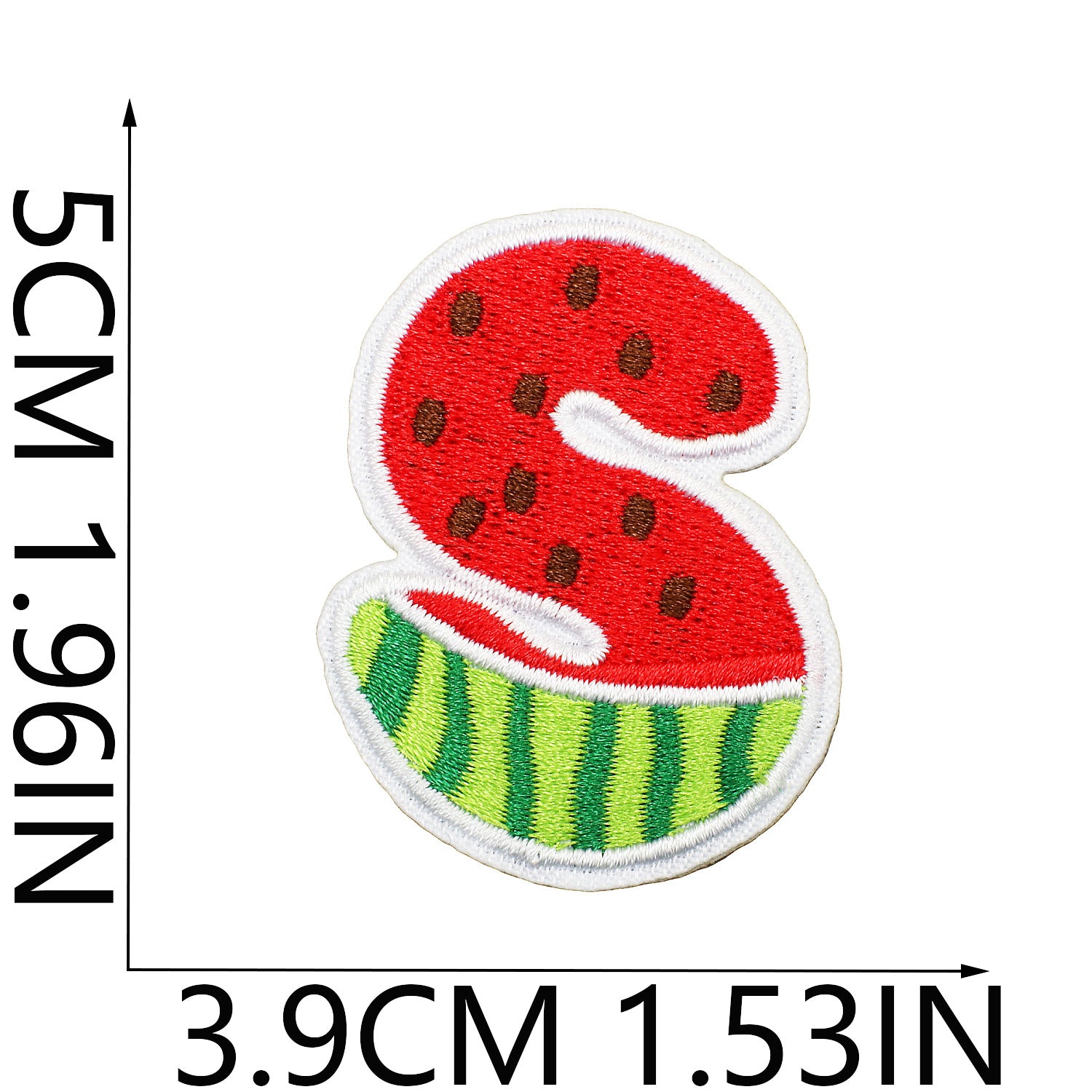 Wholesale Embroidered Watermelon Alphabet Patch Set 26 Letter Appliques For Clothing Bags And DIY Decoration