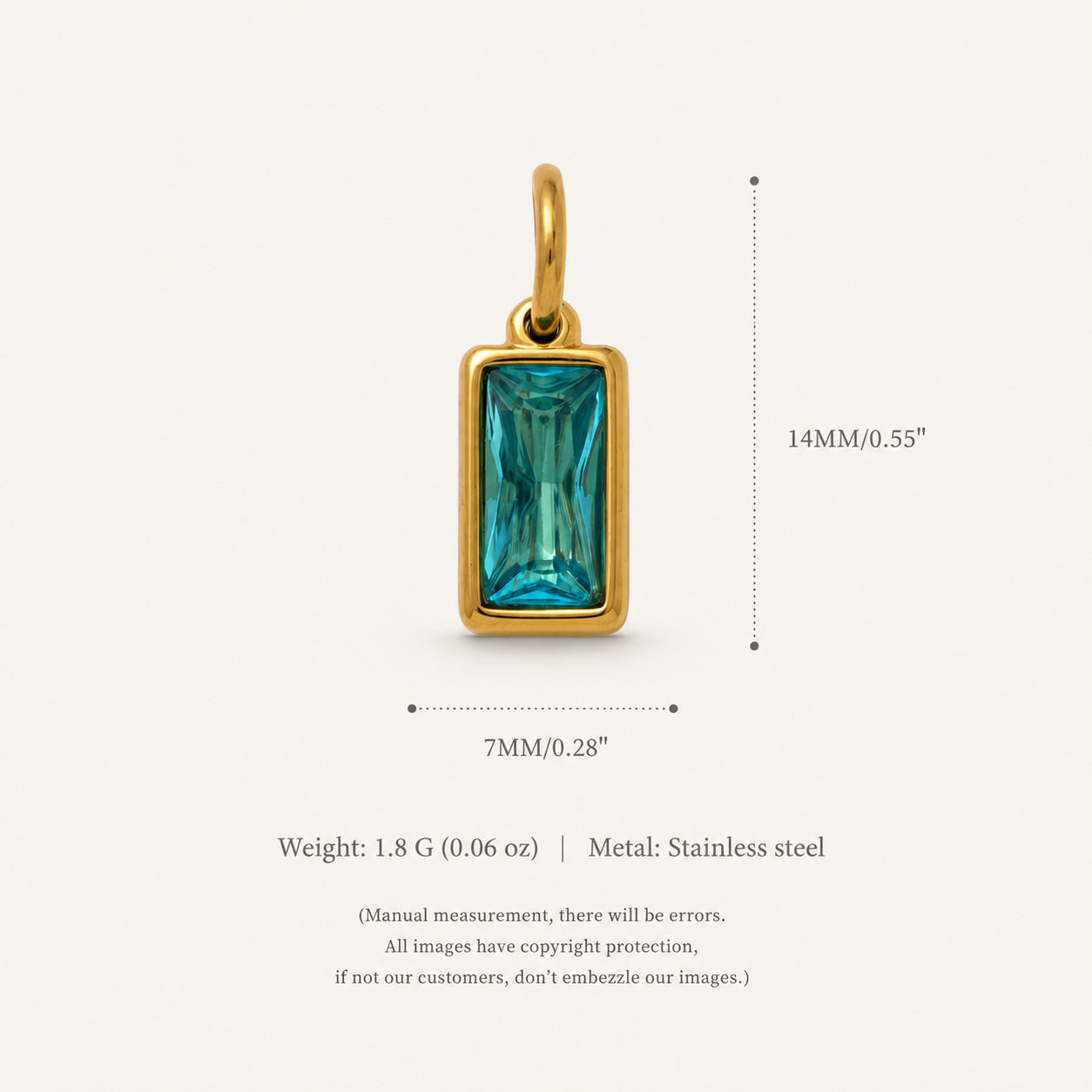 Wholesale Titanium Steel 18K Gold Plated Teardrop Pendant Necklace Snake Bone Chain Birthstone Fashion Accessory For Party Gift