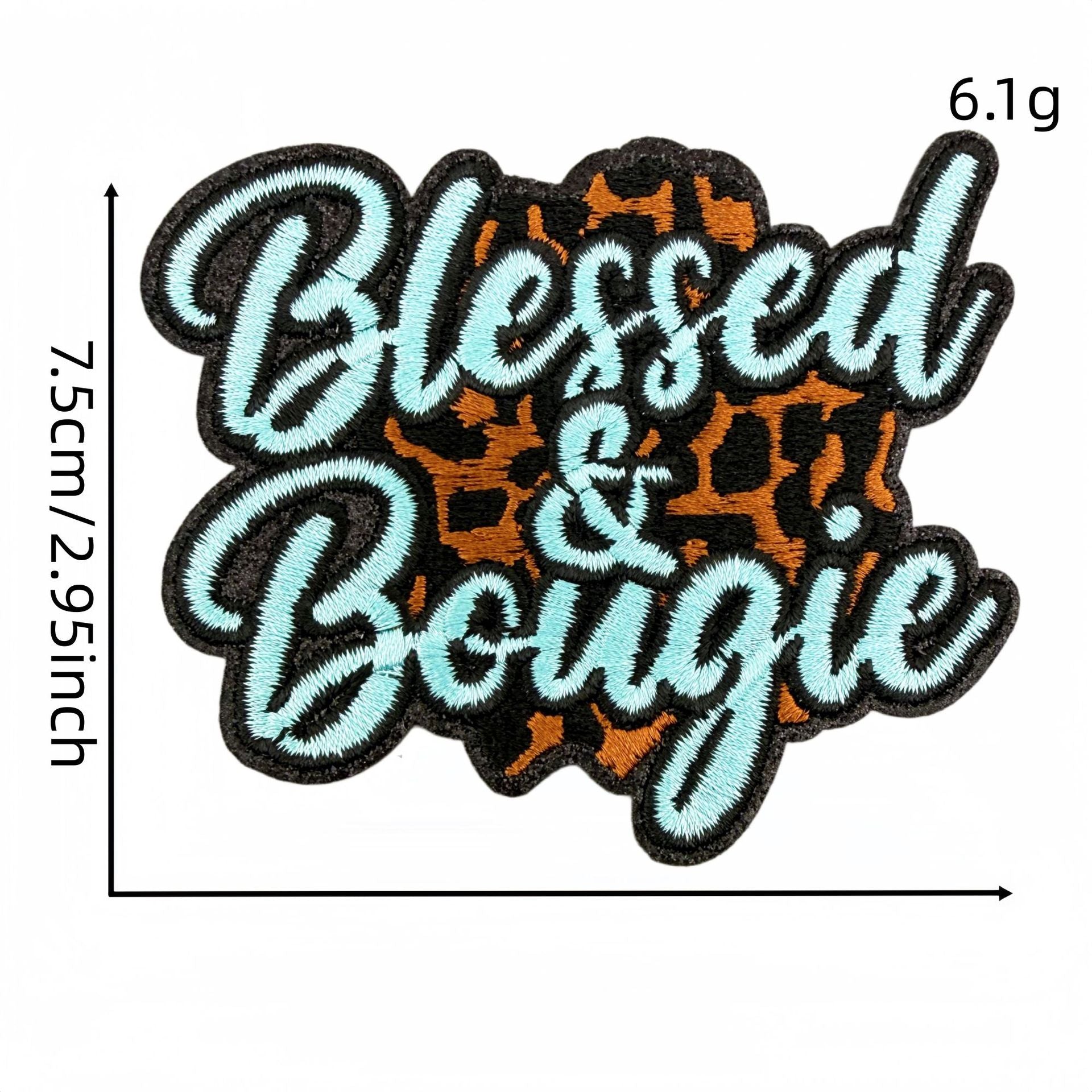Wholesale Stylish 20 Piece Embroidered Letter Patches Leopard Print Iron On Badges For Clothing Bags DIY Craft Supply