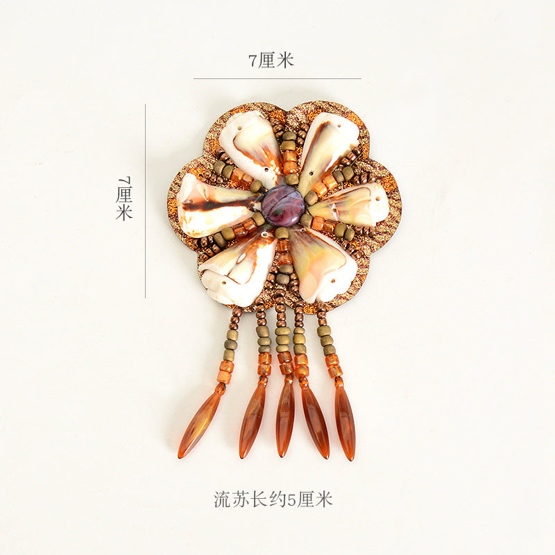 Wholesale DIY Handmade Beaded Cloth Patch Bohemian Tassel Hat Clothing Decoration