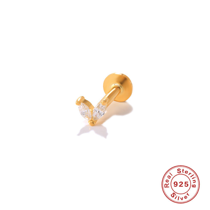 Wholesale S925 Sterling Silver Piercing Inner Thread Ear Piercing Ear Bone Nails