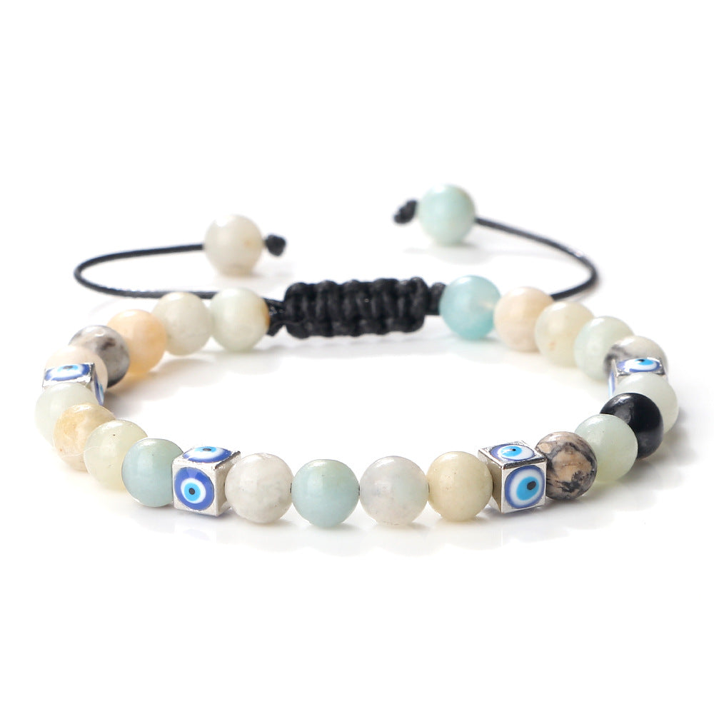Wholesale Hand woven square Devil' s Eye bracelet