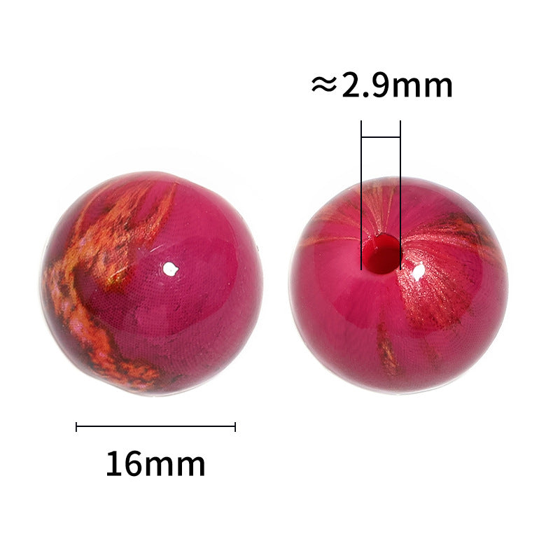 Wholesale 10pcs/pack Gilded lacquered acrylic beads Acrylic Beads