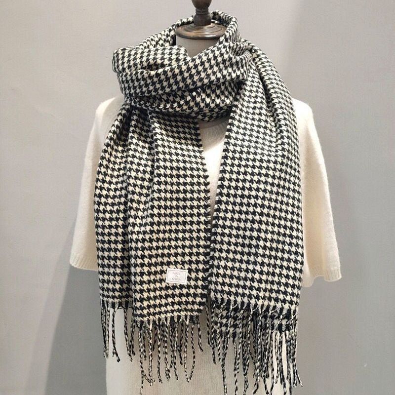 Wholesale Thickened Imitation Cashmere Thousand Bird Pattern Scarves