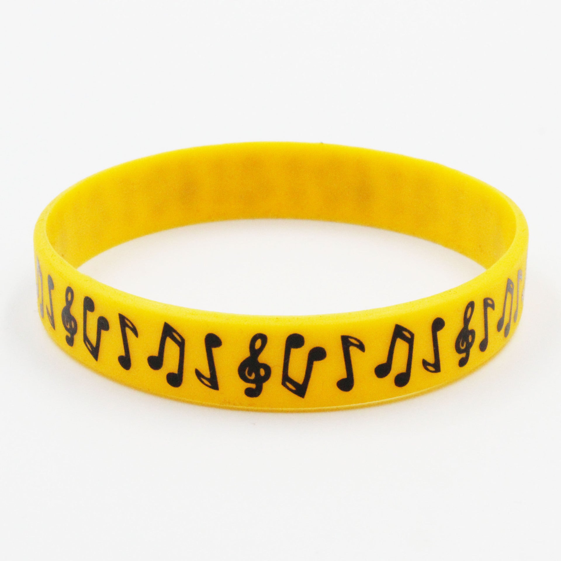 Música impresa al por mayor Notas de música Peripherales Ghana Silicone Bracelet