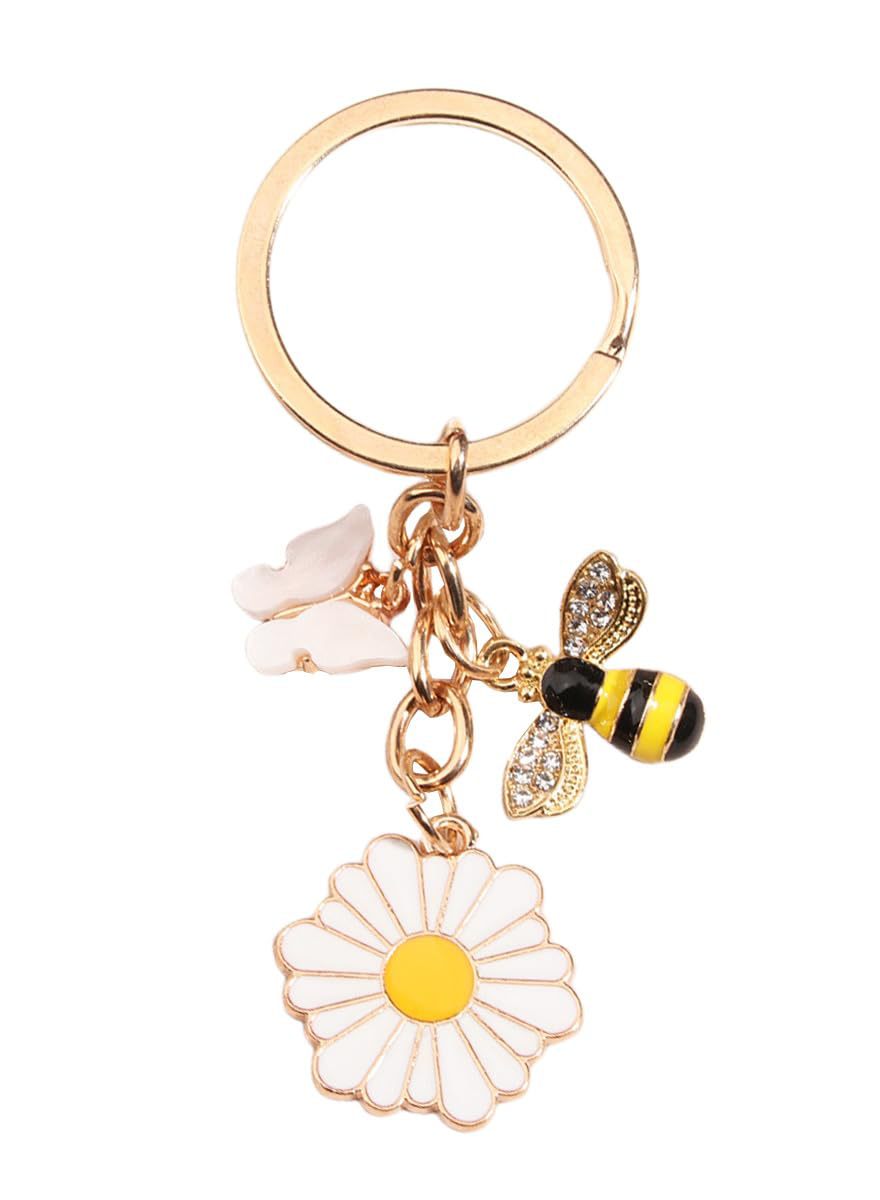 Wholesale New Clearance Bee Flower Keychain