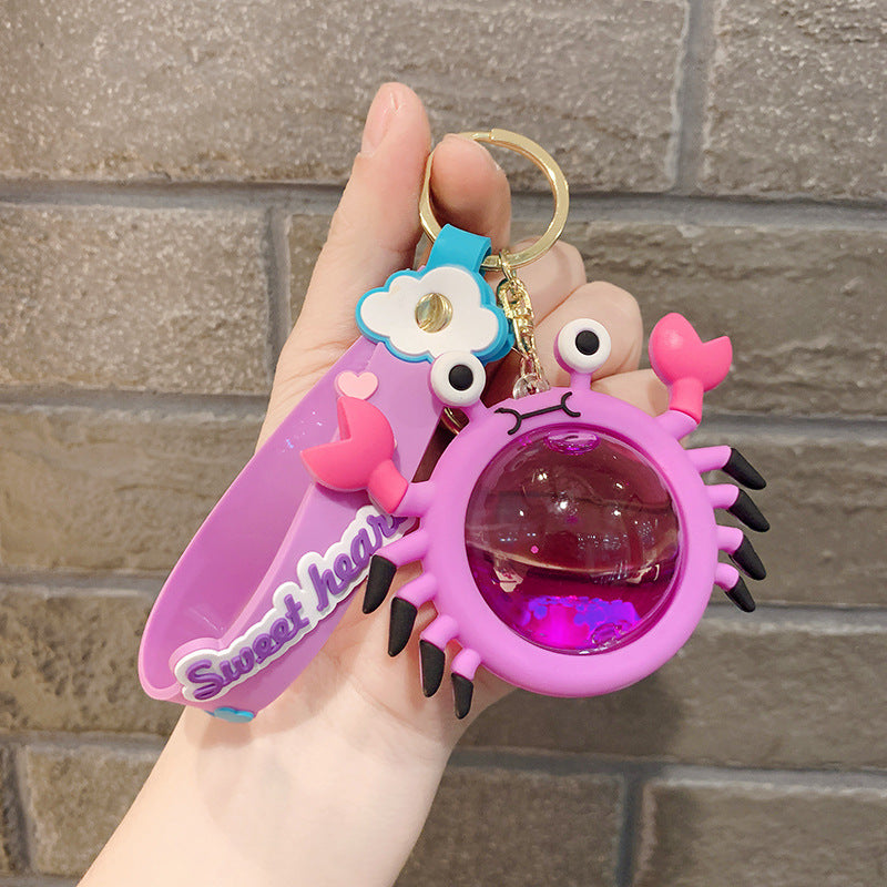 Llavero flotante de cangrejo de petróleo acrílico de aceite acrílico al por mayor