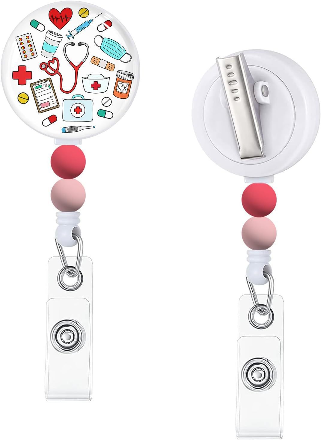 Wholesale Rainbow Devil Eye Autism Badge Scroll Retractable Keychain