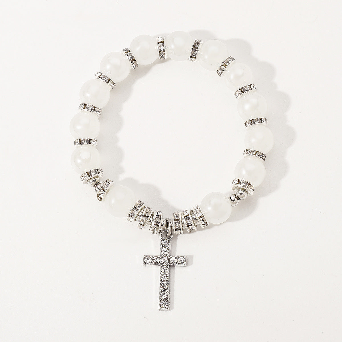 Wholesale Ethnic Style Cross Old Glass Beaded Bracelet