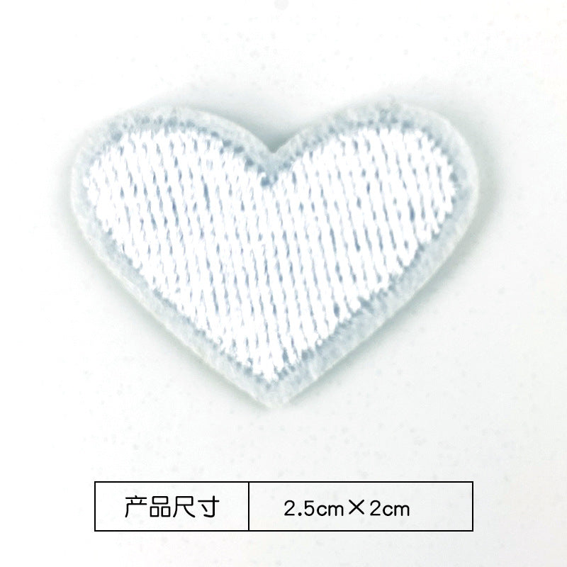 Wholesale Polyester Embroidered Heart Patch For Clothing Bags Shoes And DIY Accessories