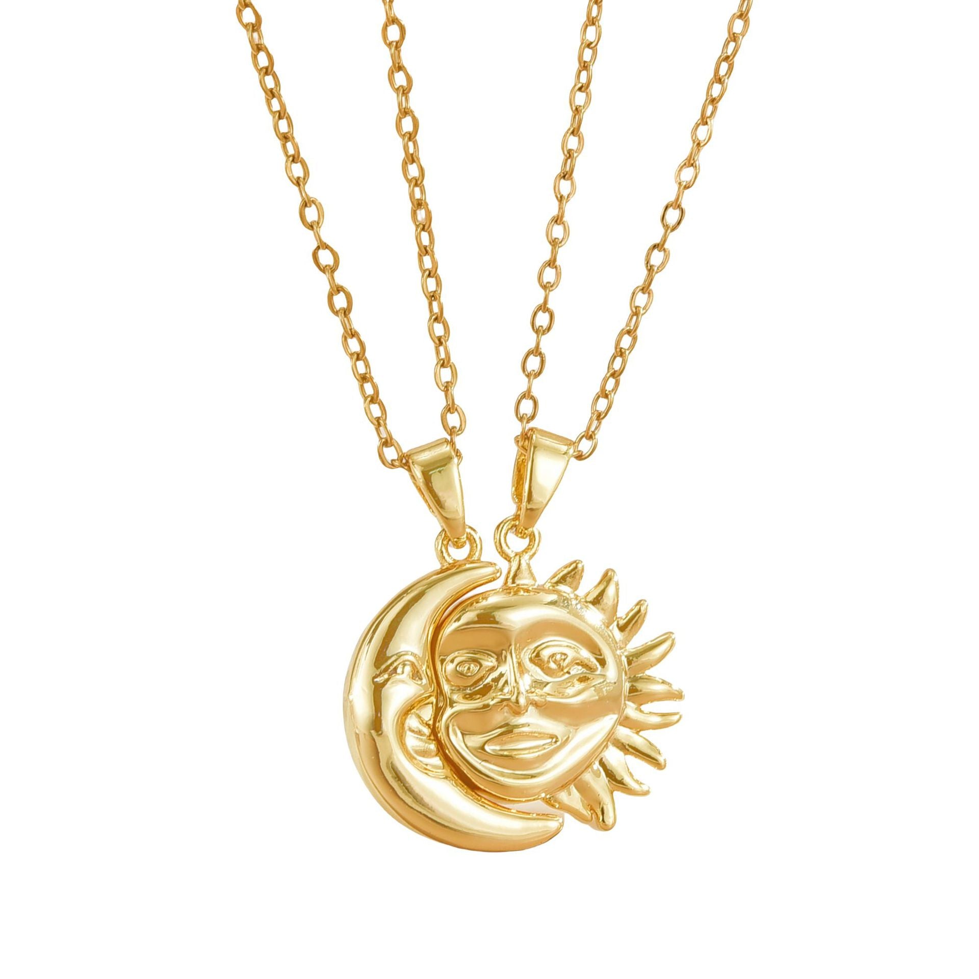 Wholesale Magnetic Sun Moon Titanium Steel Necklace