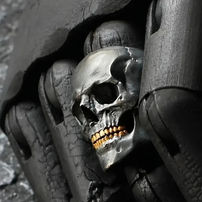 Wholesale Distressed skull ring retro punk style skull ring