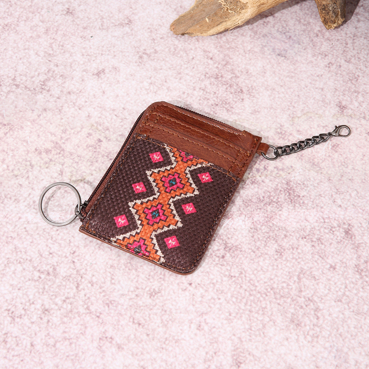 Wholesale Vintage Cotton and Linen Print Western Women's Bohemian Handbag Wallet