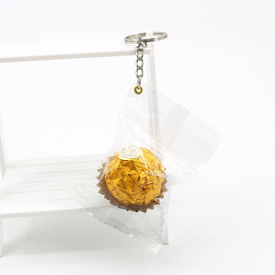 Wholesale Simulation Food Play Sands Chocolate Keychain