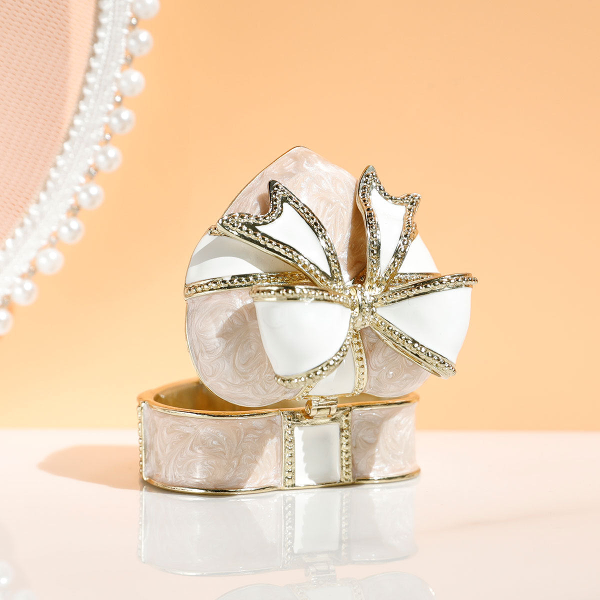 Wholesale Creative Love Bow Jewelry Alloy Storage Box