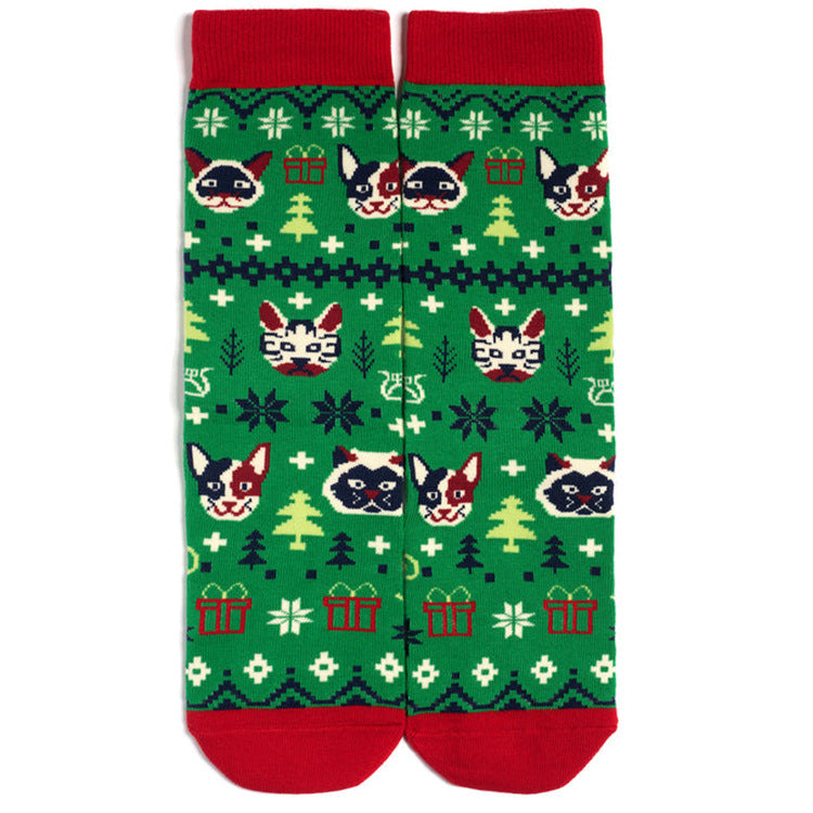 Wholesale Christmas Couple Cotton Socks