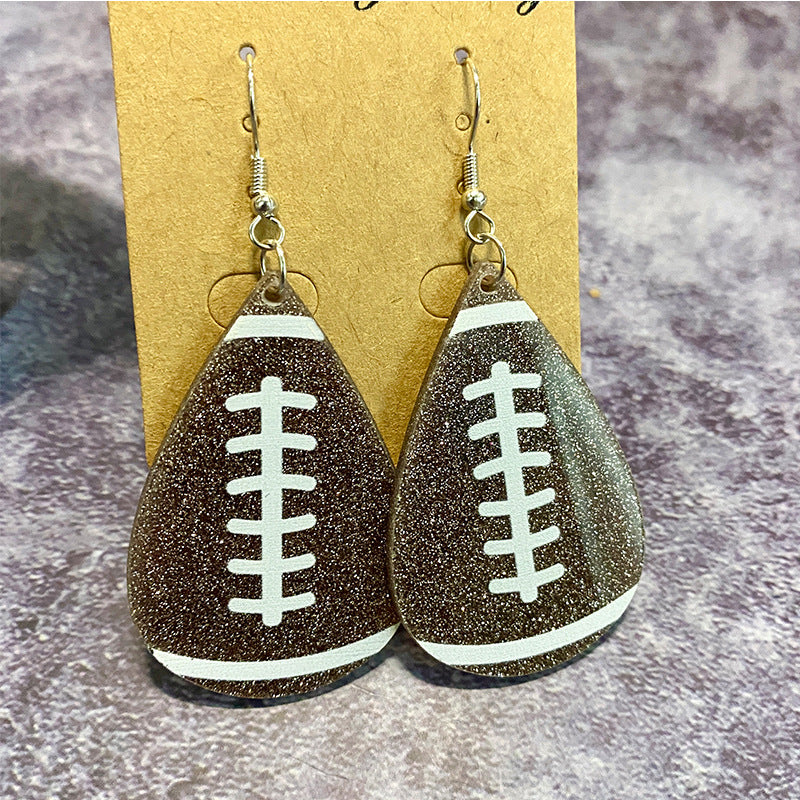 Wholesale Classic Water Drop Glitter Acrylic Earrings