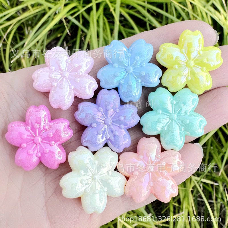 Wholesale 20pcs/pack Acrylic Sakura Flower Beads DIY Acrylic Beads