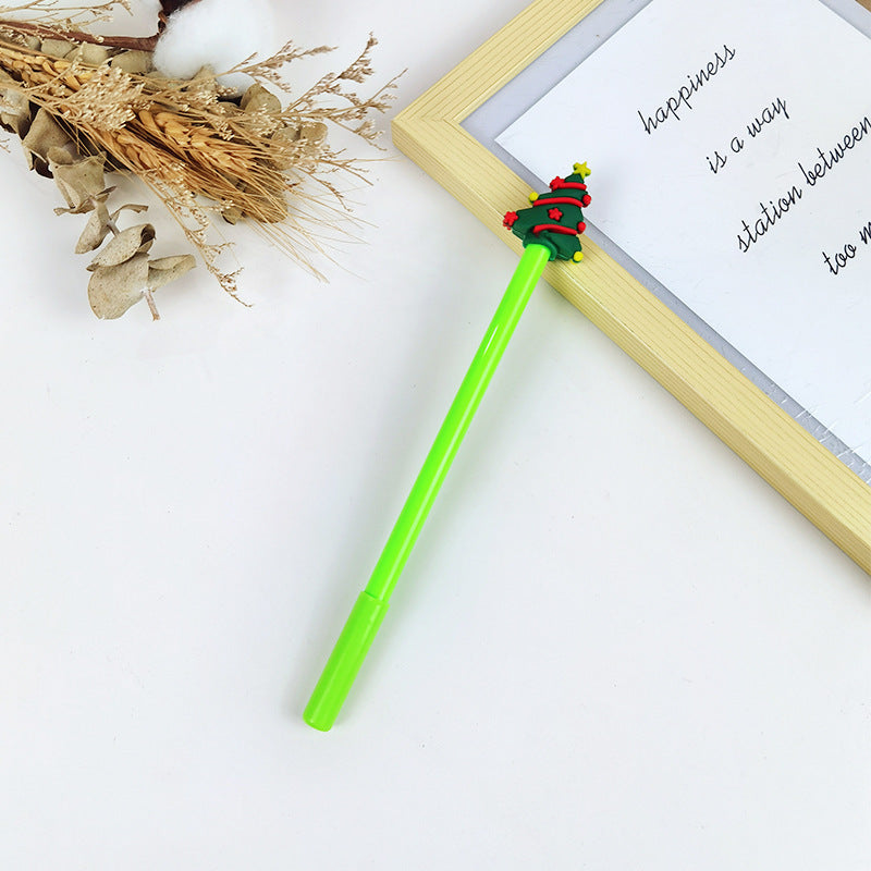 Wholesale Christmas Cartoon Silicone Plastic Neutral Pen