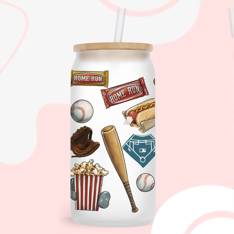 Wholesale Baseball Bow  16oz Cup UV DTF Wraps