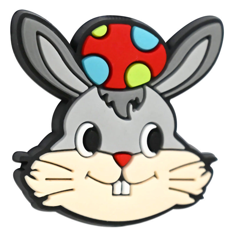 Wholesale Random 100pcs Easter Series DIY Funny Egg Funny Rabbit  Focal Beads