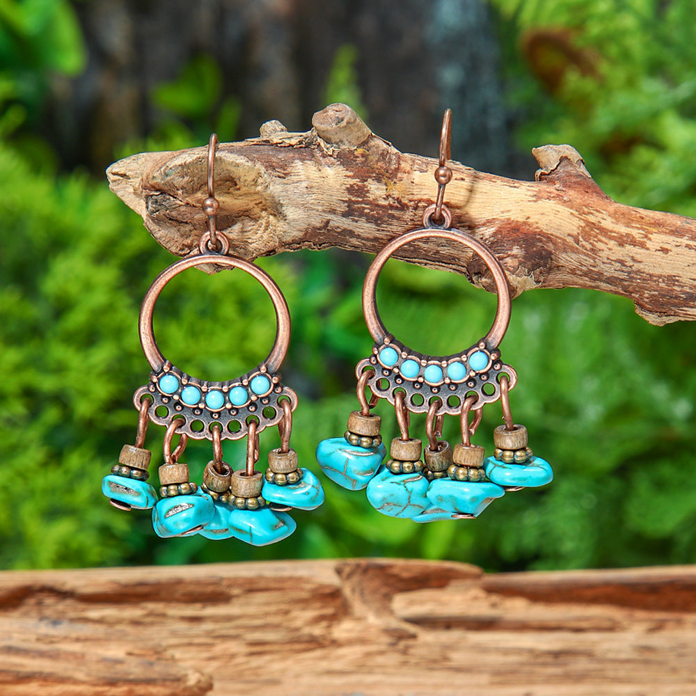 Wholesale Bohemian Retro Tassel Earrings Zinc Alloy Fashion Accessory For Party Wear And Resale