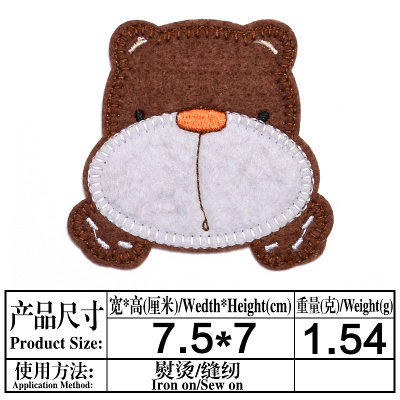 Wholesale Cartoon Animal Embroidered Patches Chic Cloth Applique For Jeans DIY Clothing Decorative Accent Gift Boutique Resale