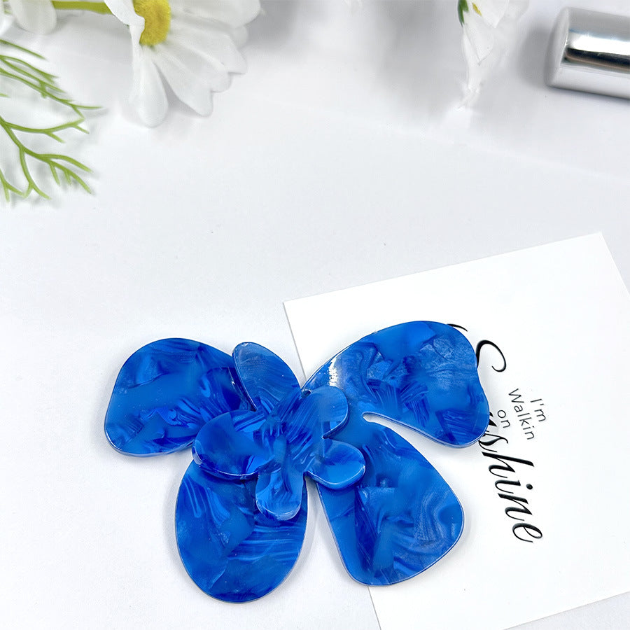 Wholesale 10pcs 8cm Loose Powder Acetate Sheet Large Flower Acrylic DIY Patch Accessories