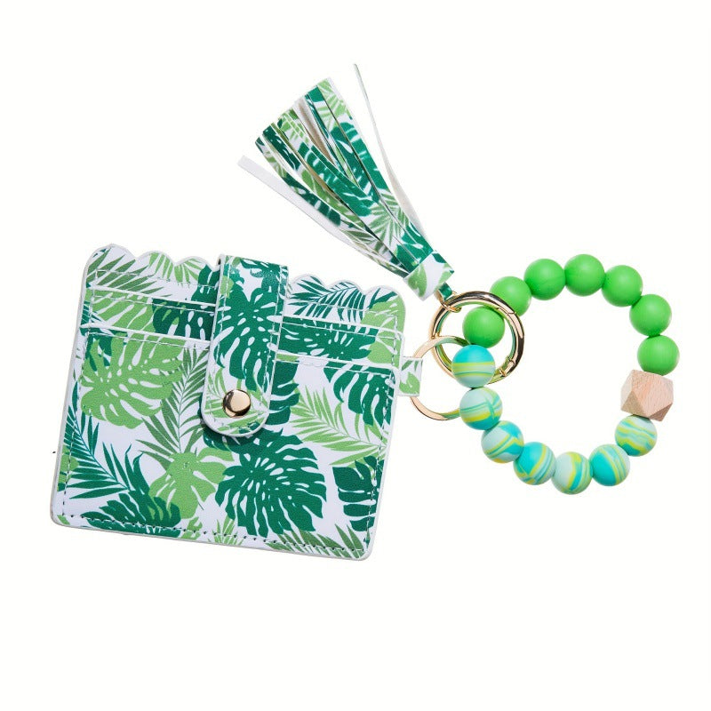 Wholesale Tassel pendant iridescent wrist key ring keychain