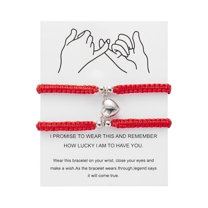 Wholesale Hand woven black and white Mobius ring adjustable bracelet