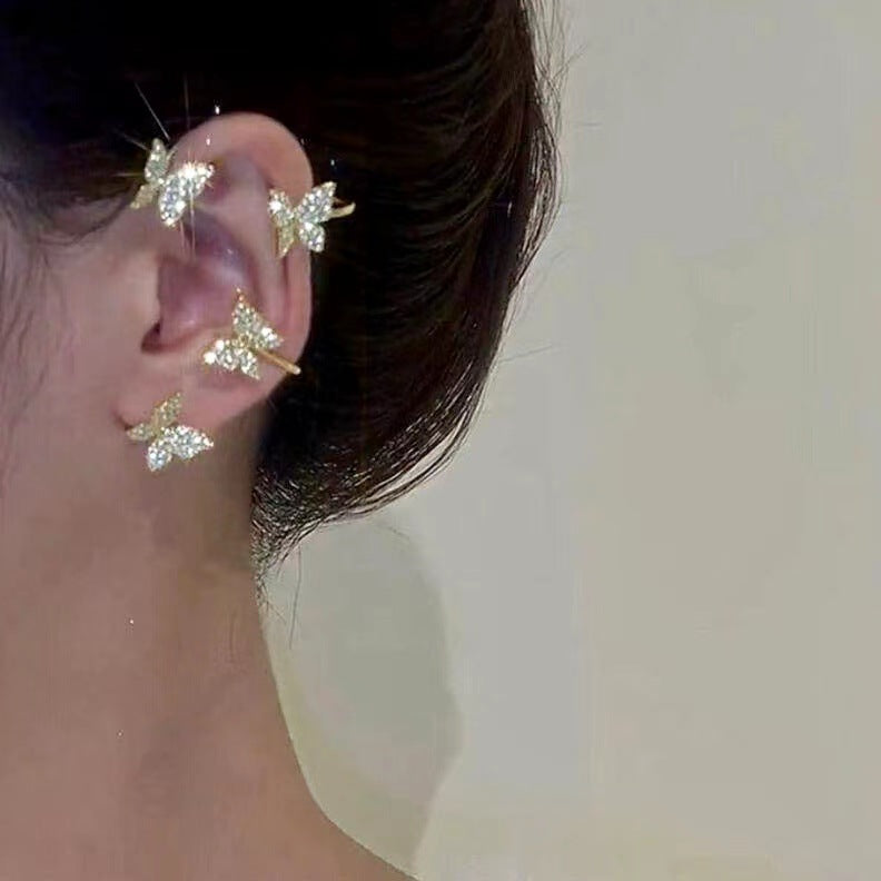 Wholesale Butterfly ear hook integrated earrings