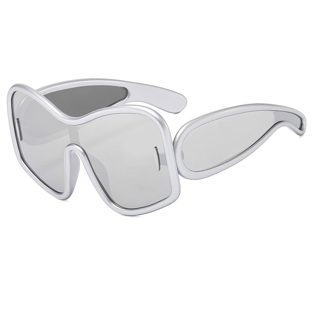 Wholesale Large frame one piece sunglasses for men and women