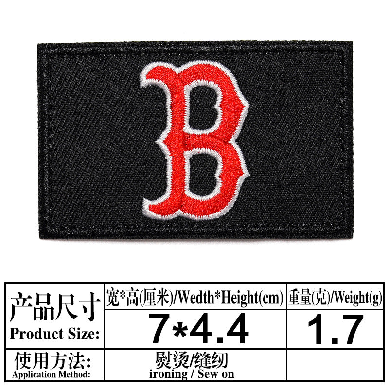 Wholesale Twill Embroidered Patch Team Badge Rectangular Decorative Accent For Bags Clothing Towels