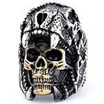 Wholesale  Simple Retro Punk Goethe Ring Titanium Steel Rust-free Fashion Jewelry Ring Pendant