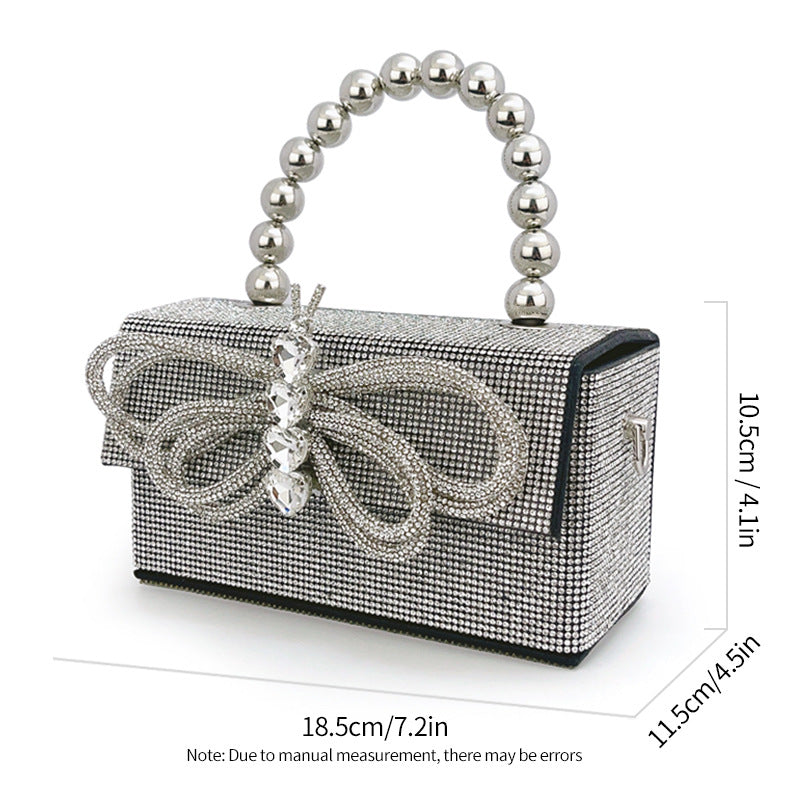 Wholesale Metallic Shiny Vintage Diamond Handbags
