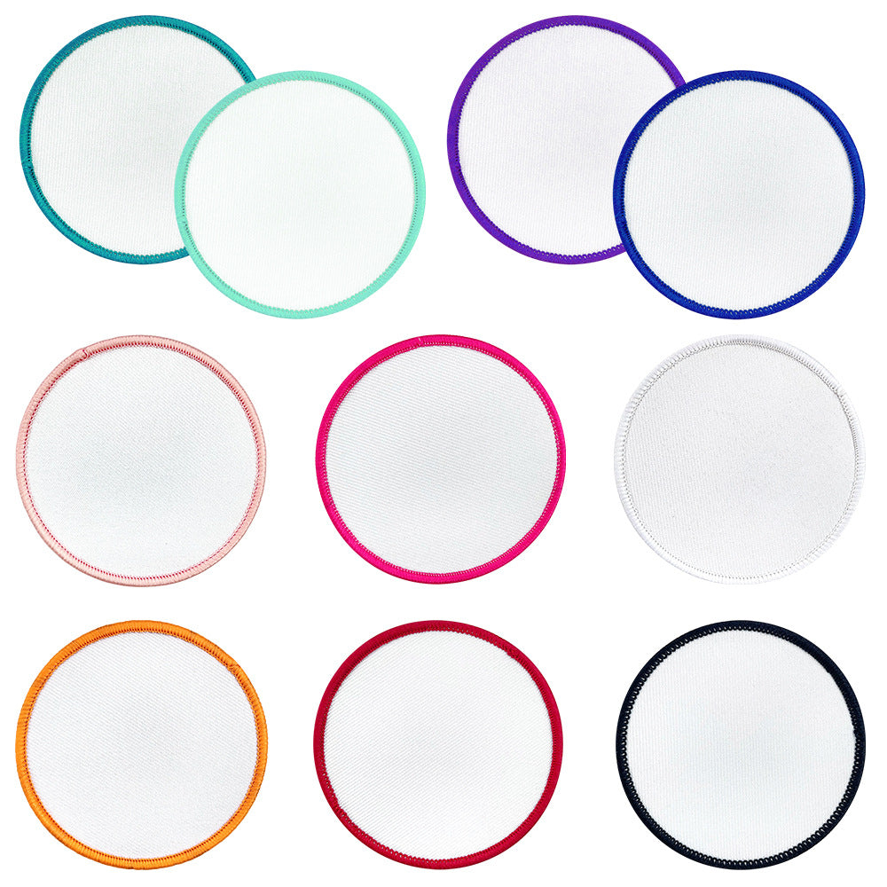 Wholesale Polyester Square Embroidered Badge Blank DIY Cloth Patch 10 Piece Hot Melt Glue For Shoes Hats Boutique Accessory