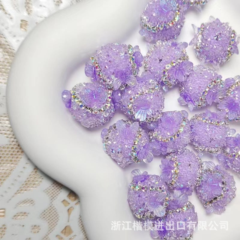 Wholesale 50PCS Straight Hole Three-dimensional Butterfly Beads