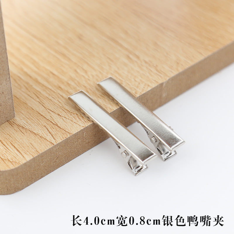 Wholesale 30pcs/pack Handmade Cream Glue DIY Word Clip Hairpin Material Package Accessories