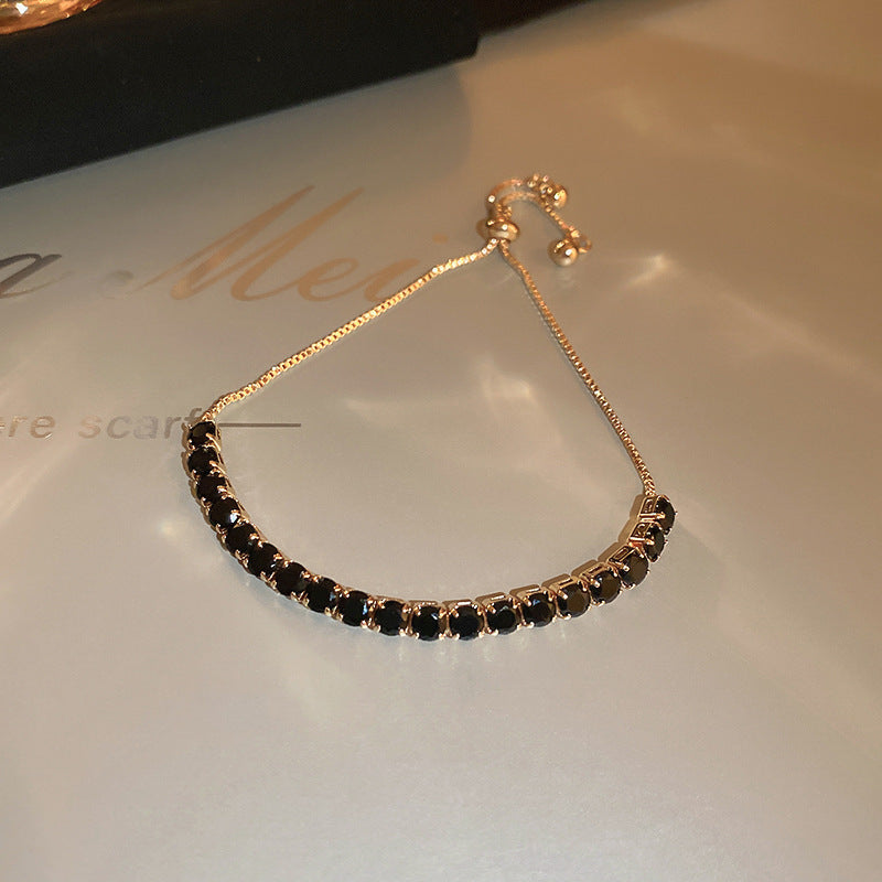 Wholesale Light Luxury Niche Exquisite High-end Pull-out Adjustable Zircon Bracelet