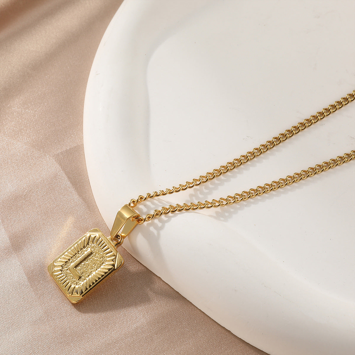 Wholesale Hip-hop Stainless Steel Letter Necklaces