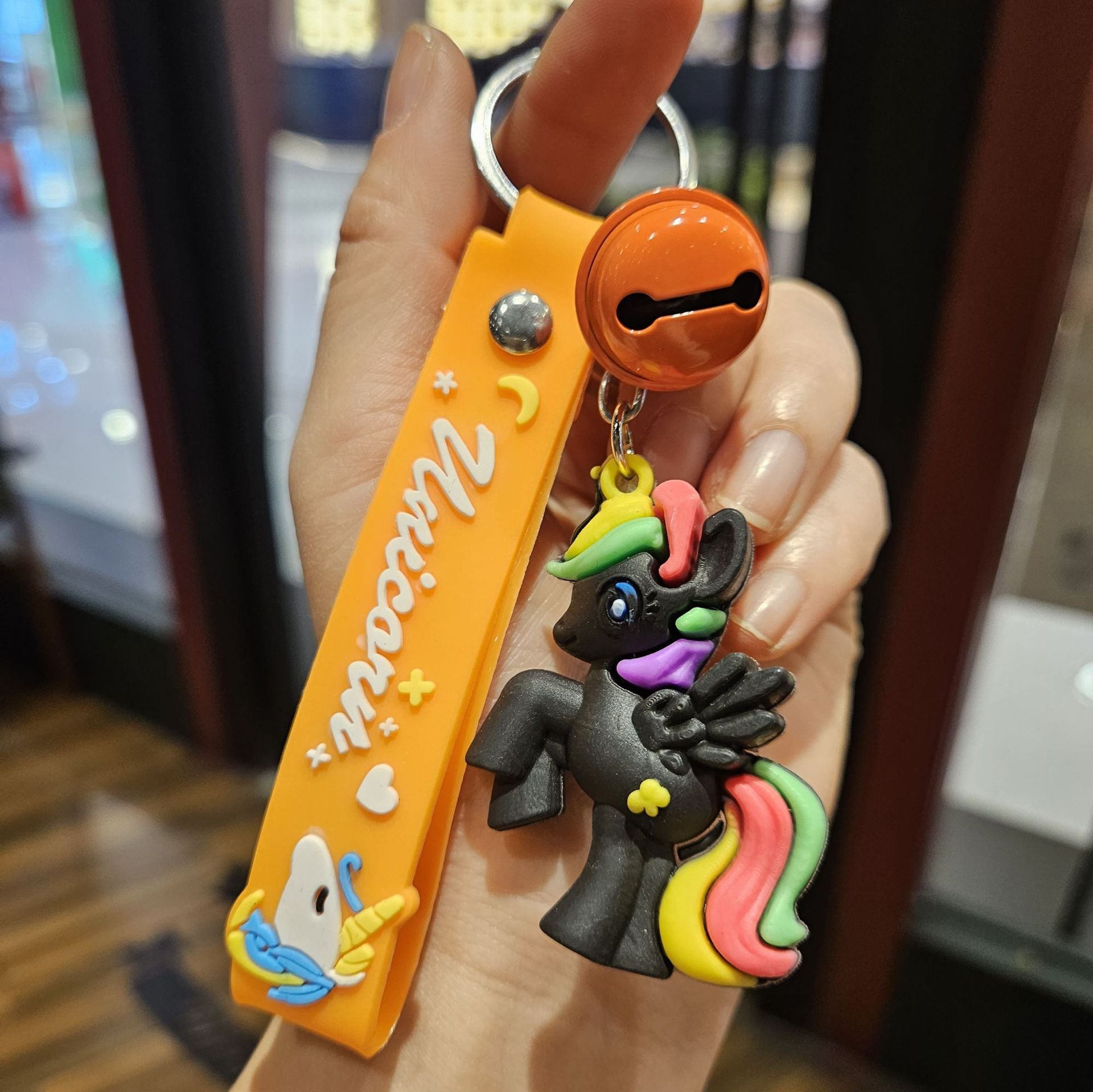 Wholesale Cartoon cute colored horsehide keychain OLY Exclusive