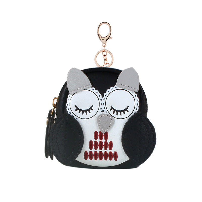 Wholesale PU Key Bag Owl Coin Purse Keychain