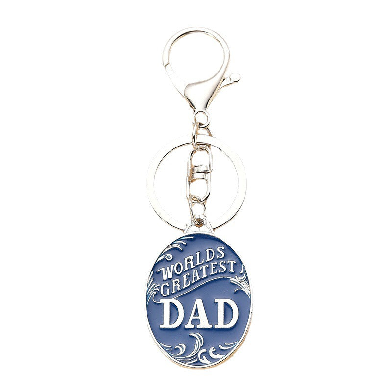 Wholesale Silicone Father's Day Mother's Day Alloy Keychain