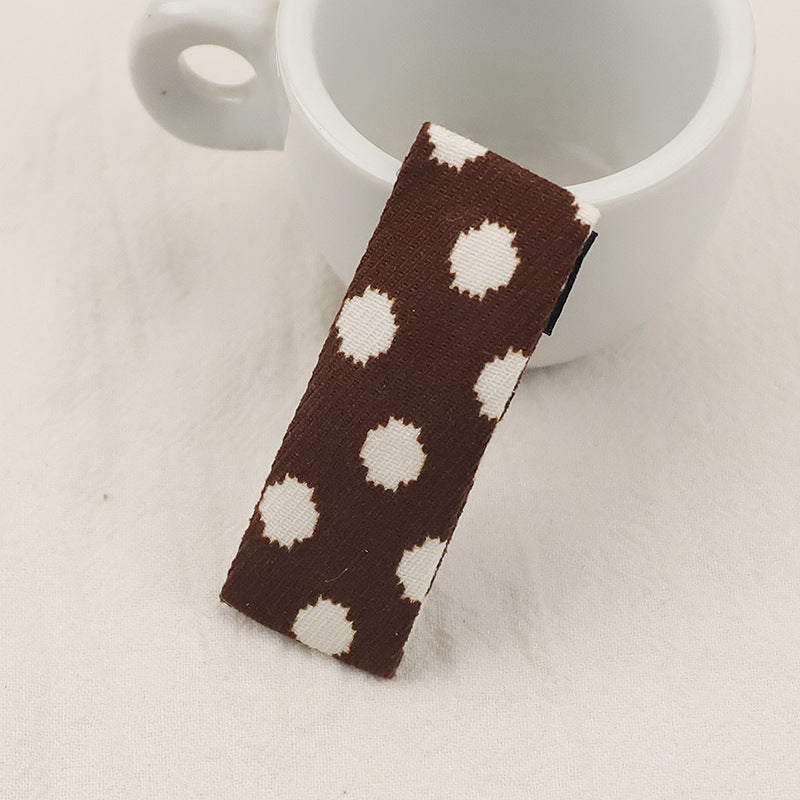 Wholesale Leopard Print Simple and Versatile Bangs Fabric Hair Clips