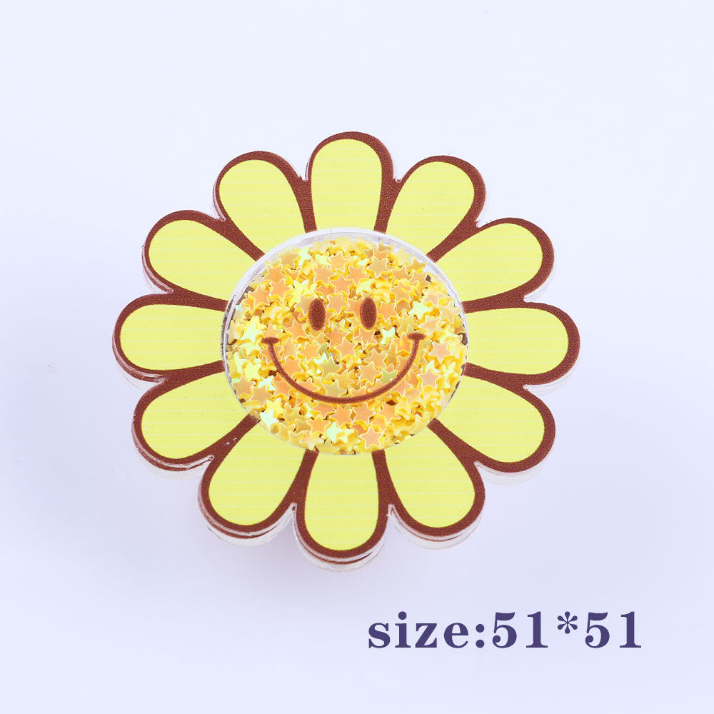 Wholesale 10pcs/pack  Cartoon quicksand Acrylic Flatback