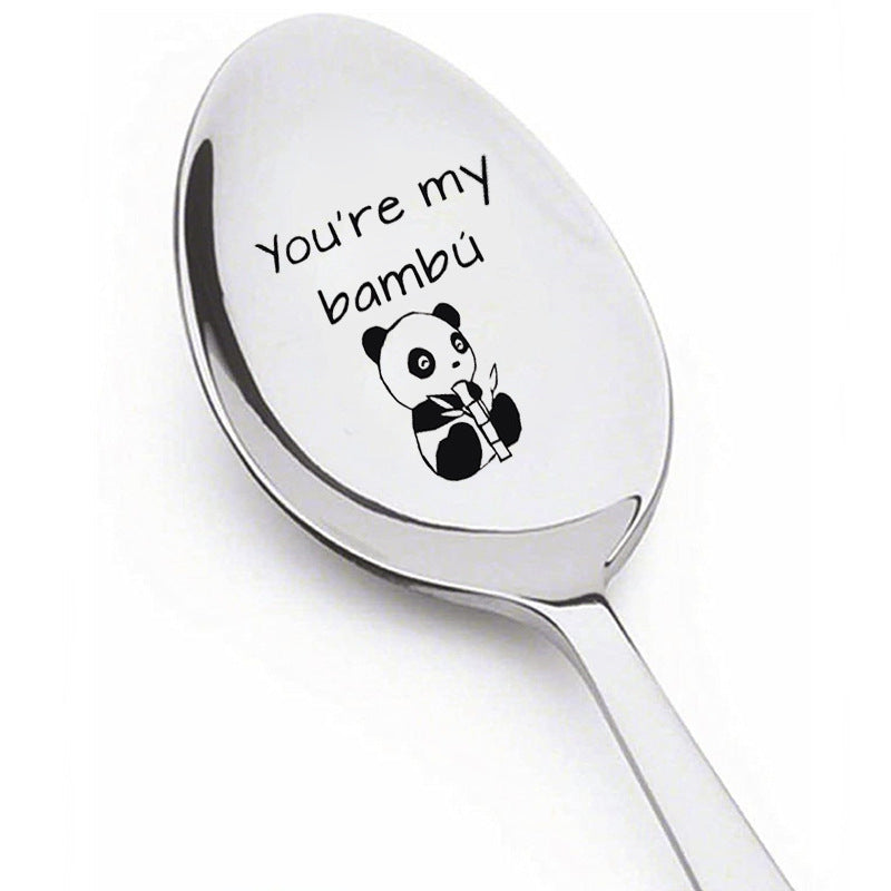Wholesale Stainless Steel Personalized Creative Engraving Father's Day Spoon