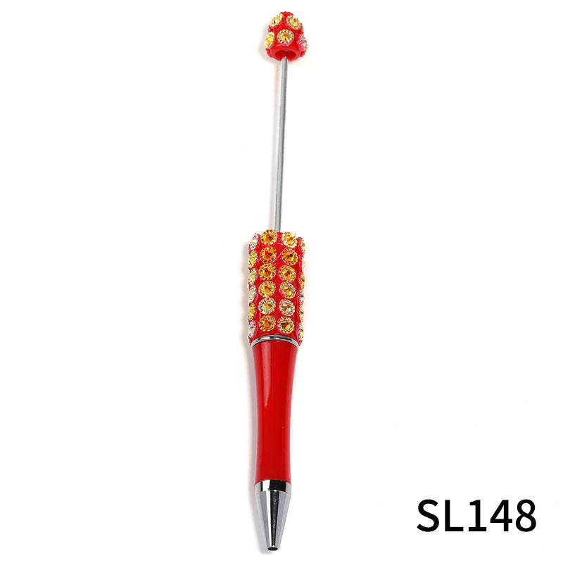 Wholesale 10pcs Heavy Industries Colorful Lace Resin Diamond DIY Multi Color Plastic Rotary Ballpoint Pen