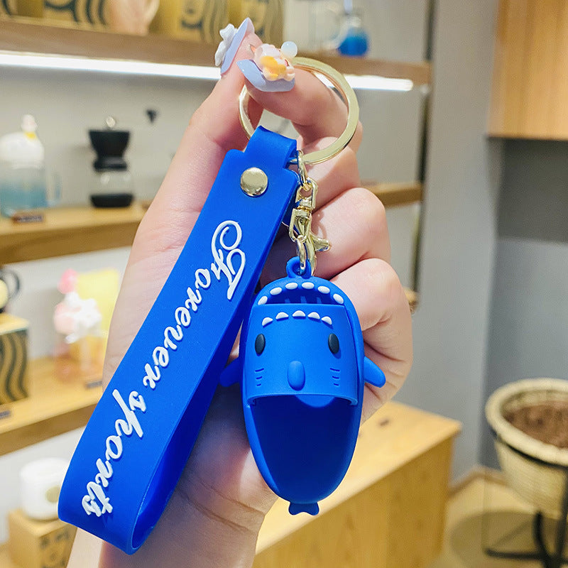 Llavero de tiburón lindo de pvc al por mayor