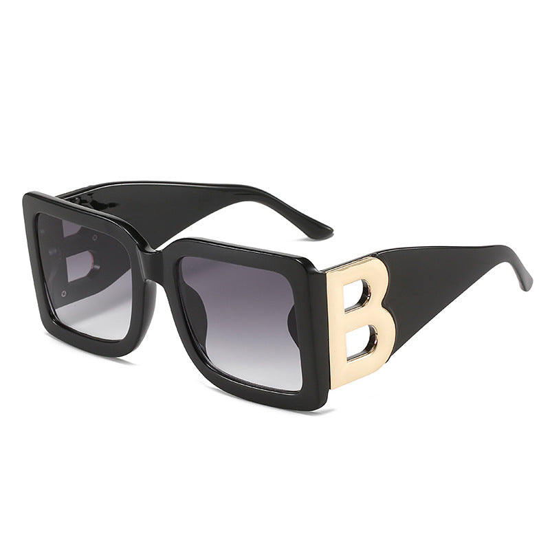 Wholesale Large Frame Square B-leg Sunglasses